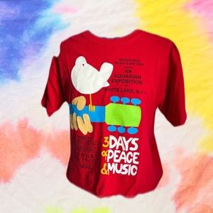 1960s Woodstock Music Festival Poster Graphic T-Shirt